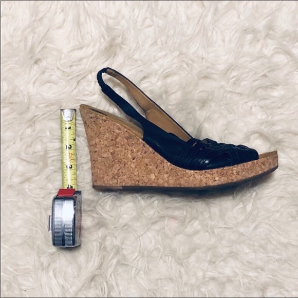 Nicole Java Leather Wedge Sandals - Picture 8 of 8